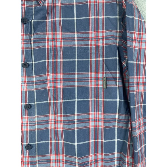 Columbia Men's Blue Red Plaid Button Up Shirt Size L - Picture 7 of 9